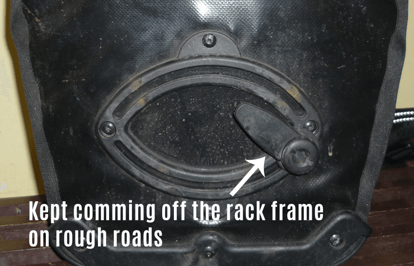 Pannier problem with one of the brackets